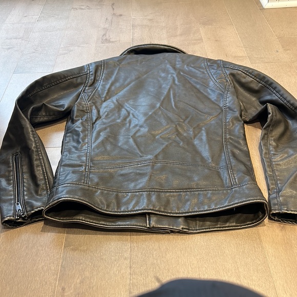 Zara NWOT Faux Leather Motto Jacket size S - Picture 8 of 11